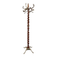 Twisted wooden coat rack with gilded bronze, 20th century