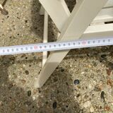 Five wooden garden armchairs