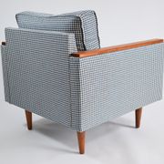 Original vintage armchair model ZWP-8 Cube, fully restored, pied de poule fabric, 1970s