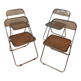 Set of 4 Plia chairs, Foldable chairs by Piretti