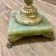 Antique lamp base in green onyx and gilded brass – late 19th / early 20th century
