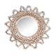 Miroir soleil rotin vintage 40cm