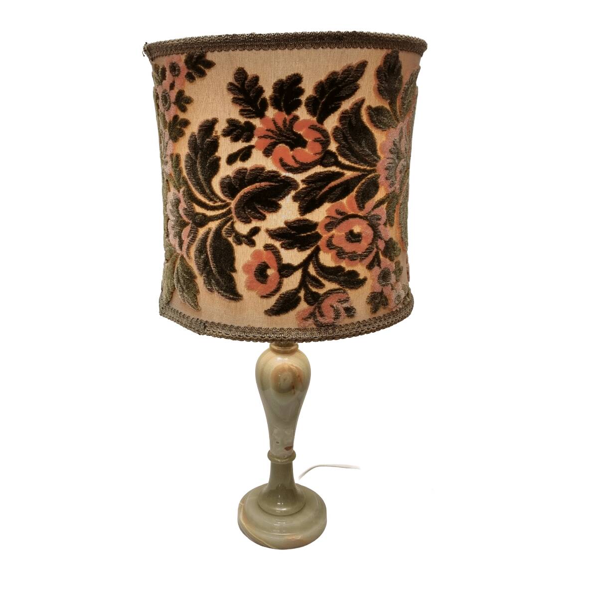 Vintage Table Lamp With Onyx Base, 1960s