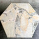 Vintage hexagonal pink and grey marble coffee table, 1980s