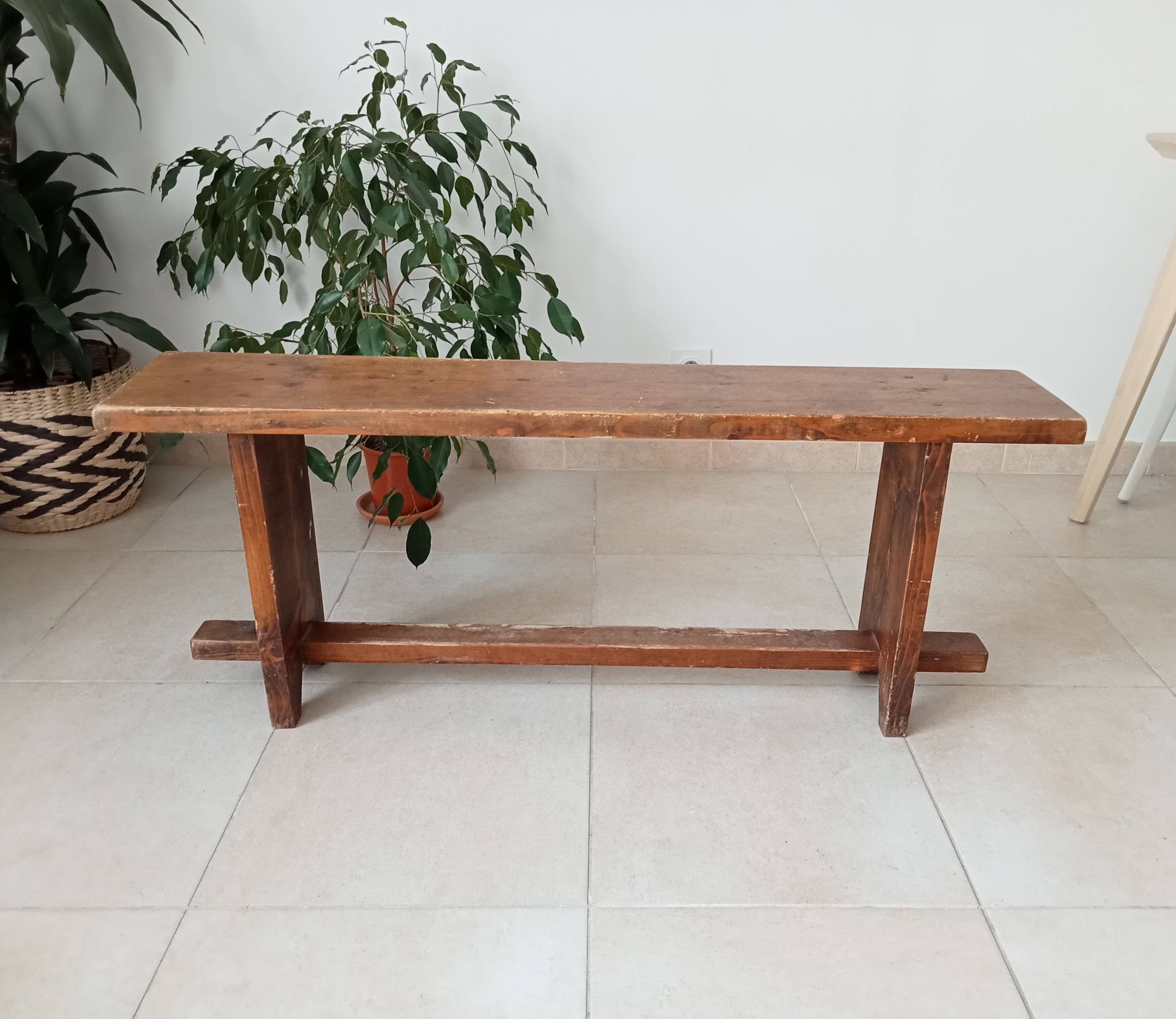 Wooden bench, 70s-80s
