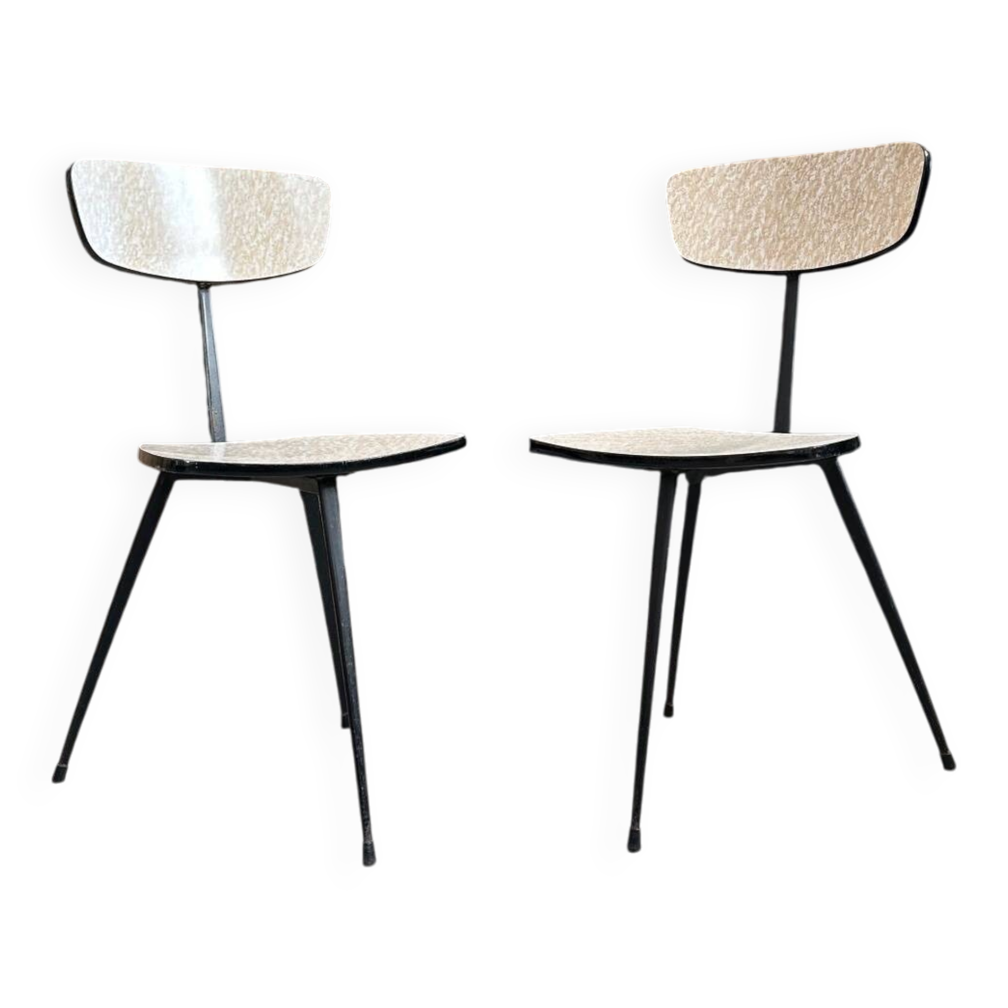 Pair of 60s tripod chairs