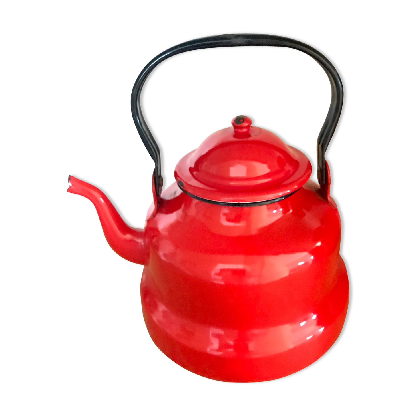 Vintage enamelled kettle