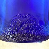 Flacon en verre bleu cobalt grand modèle