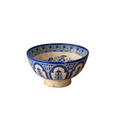 Ancient large Moroccan tarbouche dish from the 19th century.