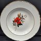Set of 8 plates + 1 vintage oval dish Moulin des Loups Champêtre red