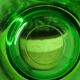 Vintage green glass bowl