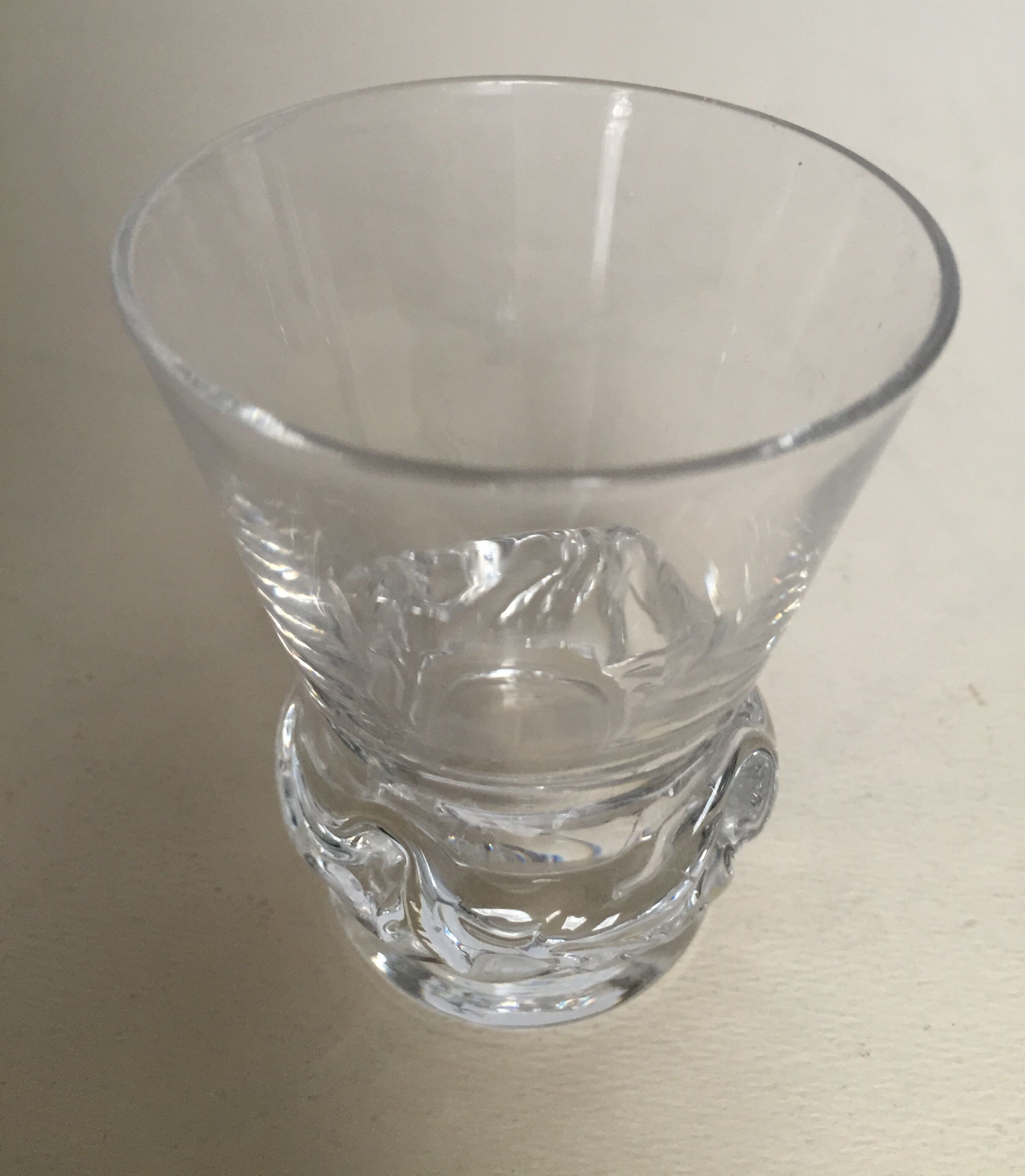 Set of six Daum glasses