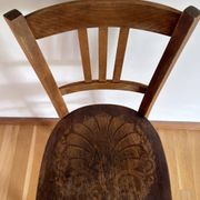 Bistro chair in wood. Stamped LUTERMA.