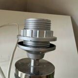 Vintage Chrome and Leatherette Lamp Base Roche Bobois 1975