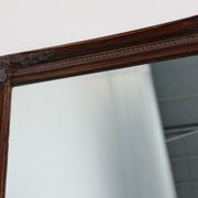 Antique French Facet-Cut Mirror in Carved Wood, circa 1850