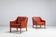 Borge Mogensen cognac leather lounge chairs Fredericia Stolefabrik Denmark 1963