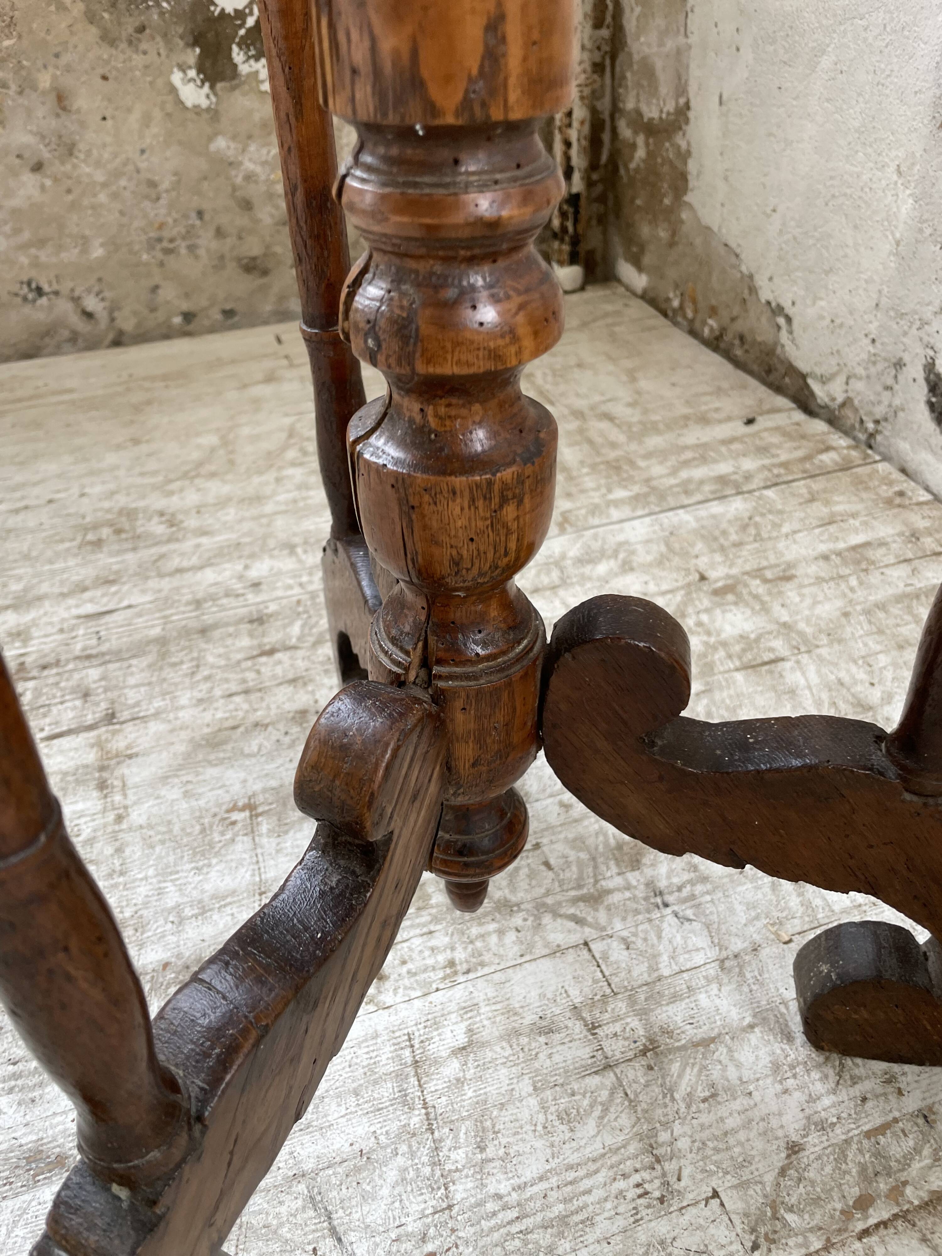 19th century oak pedestal console