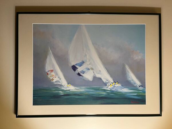 Tableau voiliers – d’après Doutreleau – encadré