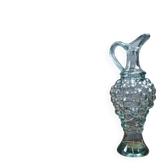 Bouteille raisin verre vintage – Carafe ou soliflore vert bleuté