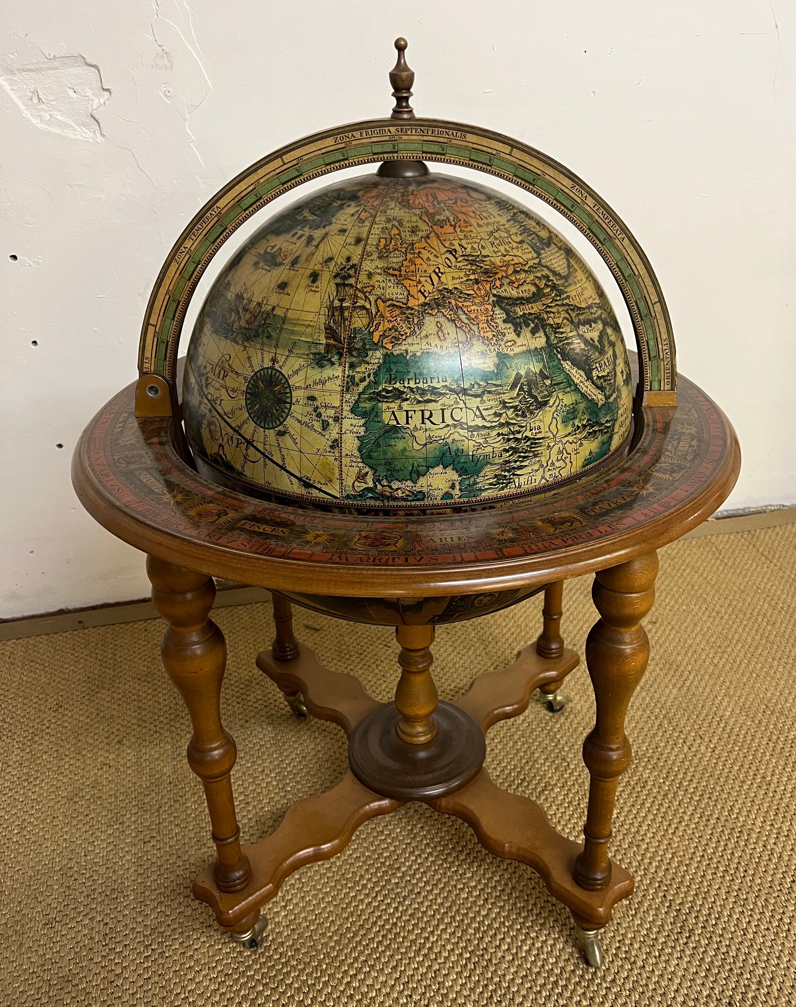 Bar globe world map