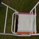 4 metal garden chairs and vintage folding fabric