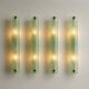 Contemporary Modern Green Graniglia ”Canalina" Murano Glass Wall Sconce-Set