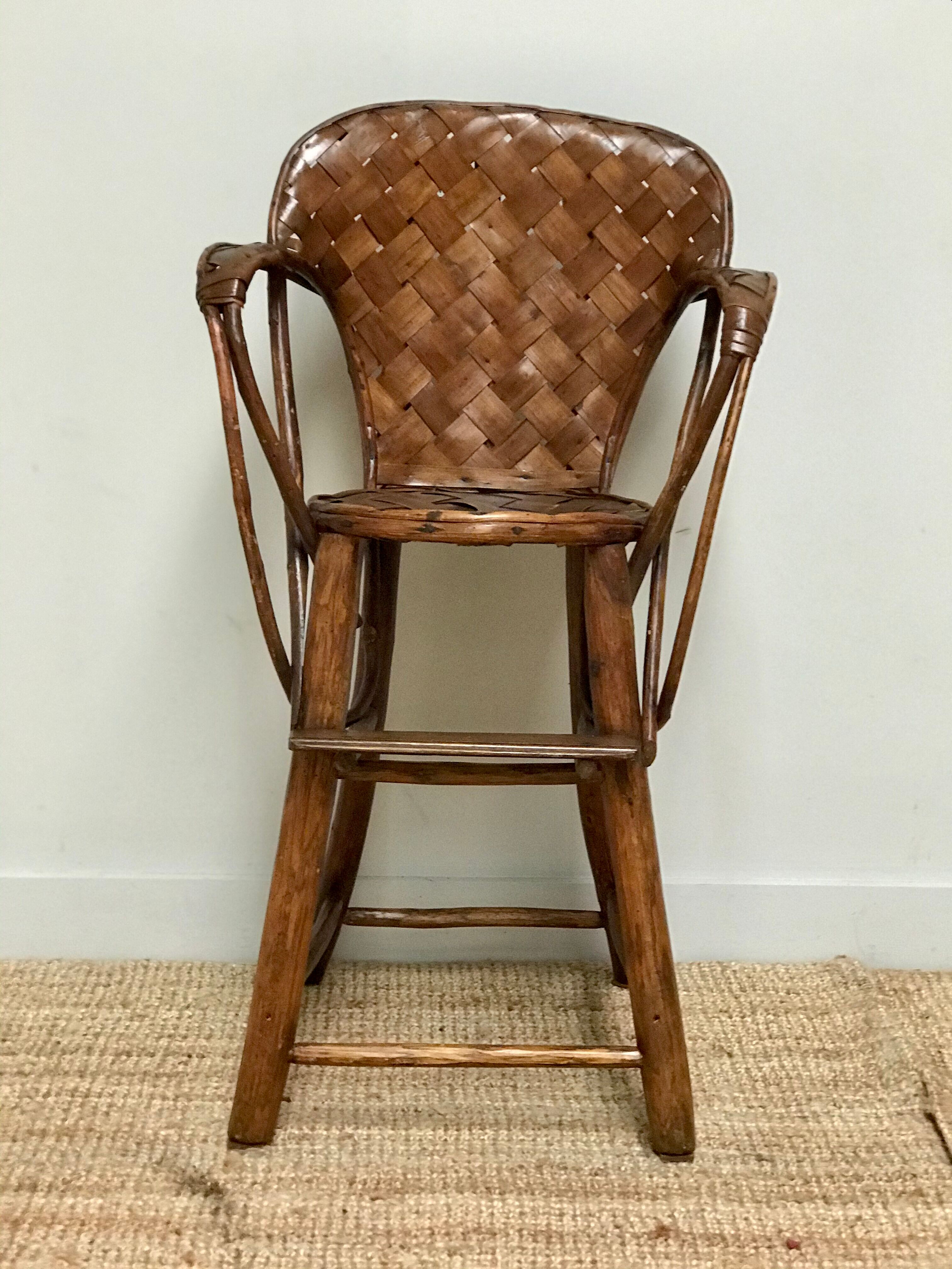 Child chair in chestnut