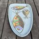 Large XXL ceramic fish platter Pornic Vintage 1950s