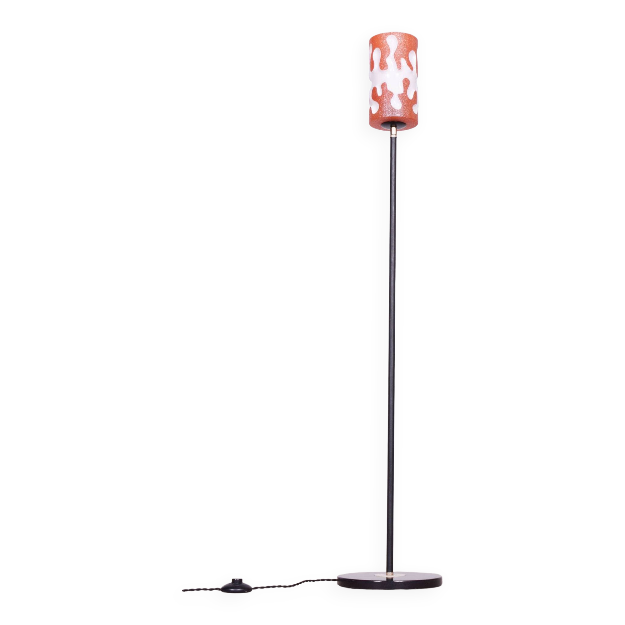 Original MidCentury Floor Lamp, New Electrification, Steel, Czechia, 1960s