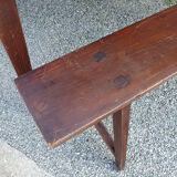 Small farm table and its two benches, vintage