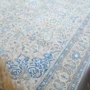 1970s Vintage Persian Handmade Wool Cotton Beige Area Rug 292x396