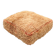 Vintage Berber pouf in natural wool – salmon and beige
