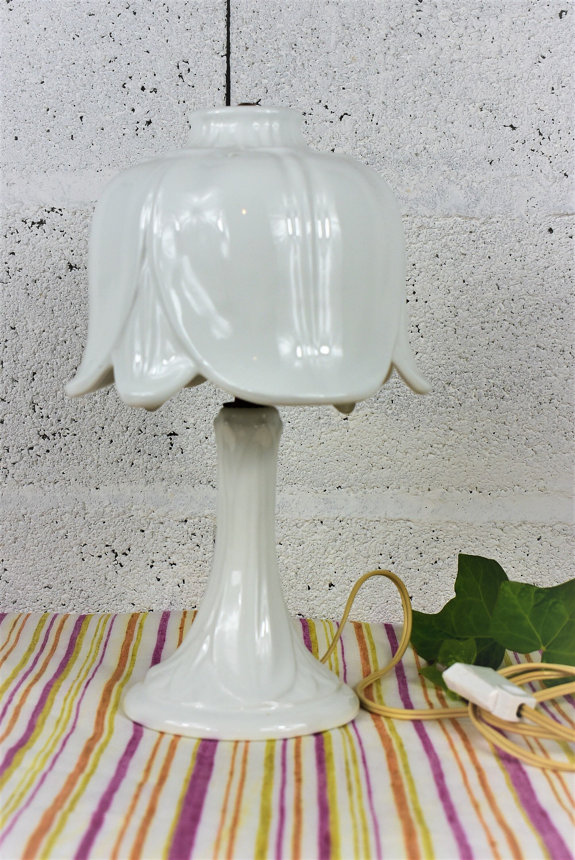 Italian ceramic white lamp