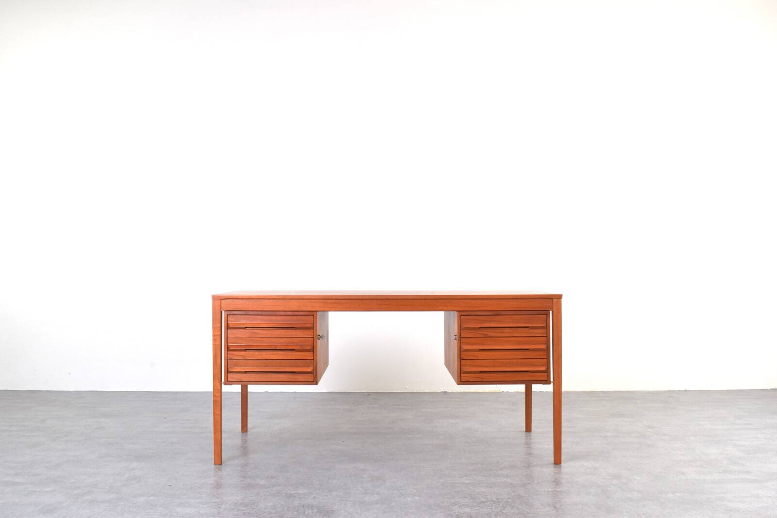 Mid-Century Teak Executive Desk by Torbjørn Afdal for Bruksbo, 1960s.