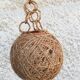 Suspension boule en file de rotin