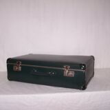 Green vintage suitcase 50s
