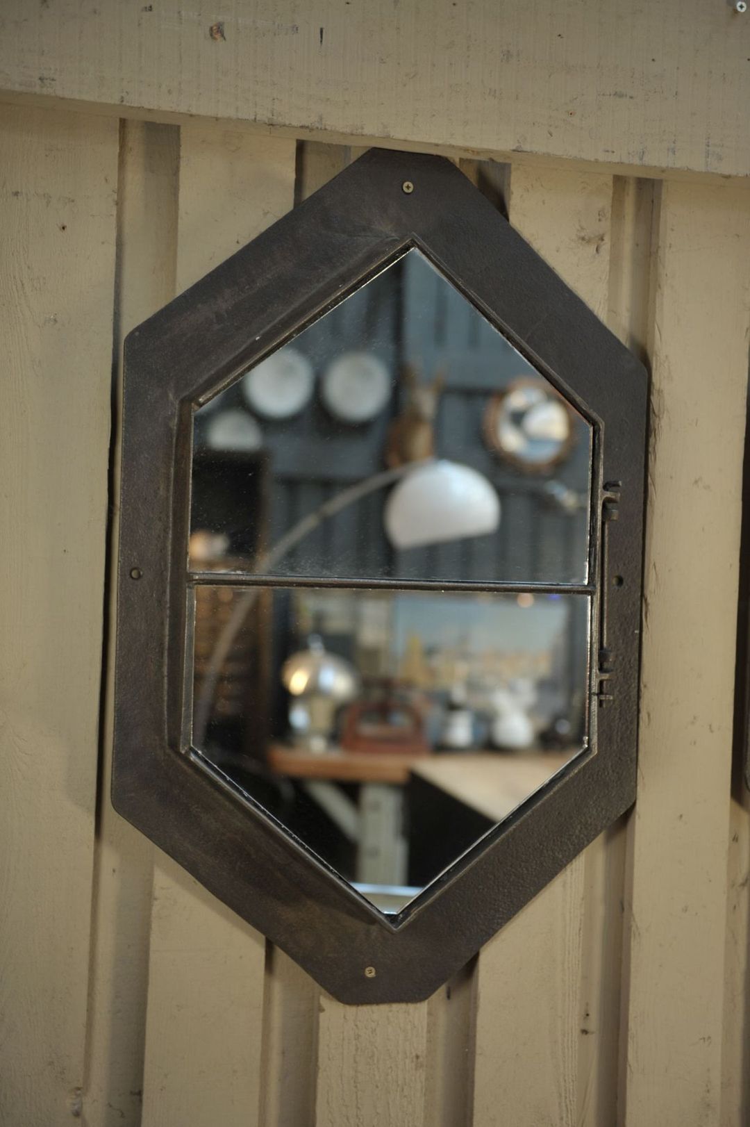 Miroirs fenêtre industriel en métal 1930 49x78cm