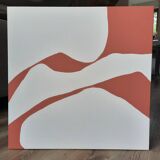 Contemporary beige/terracotta painting