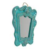 Art Deco wall mirror Theatre in terracotta by Gmundner Keramik, Austria, 1930s