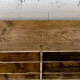 Factory locker cabinet, wood and green