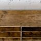 Factory locker cabinet, wood and green