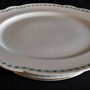 Porcelain entremet dish of Paris old Paris green décor XIXth