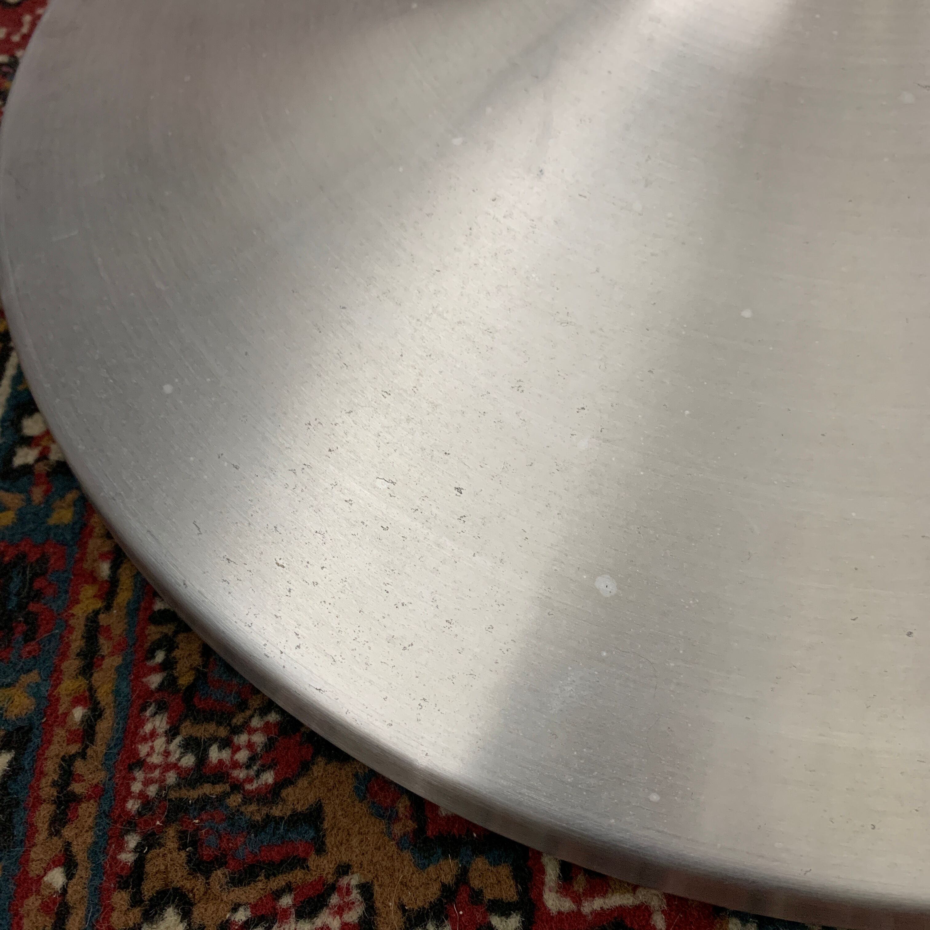 Erco vintage aluminum brushed scandinavian space age style suspension