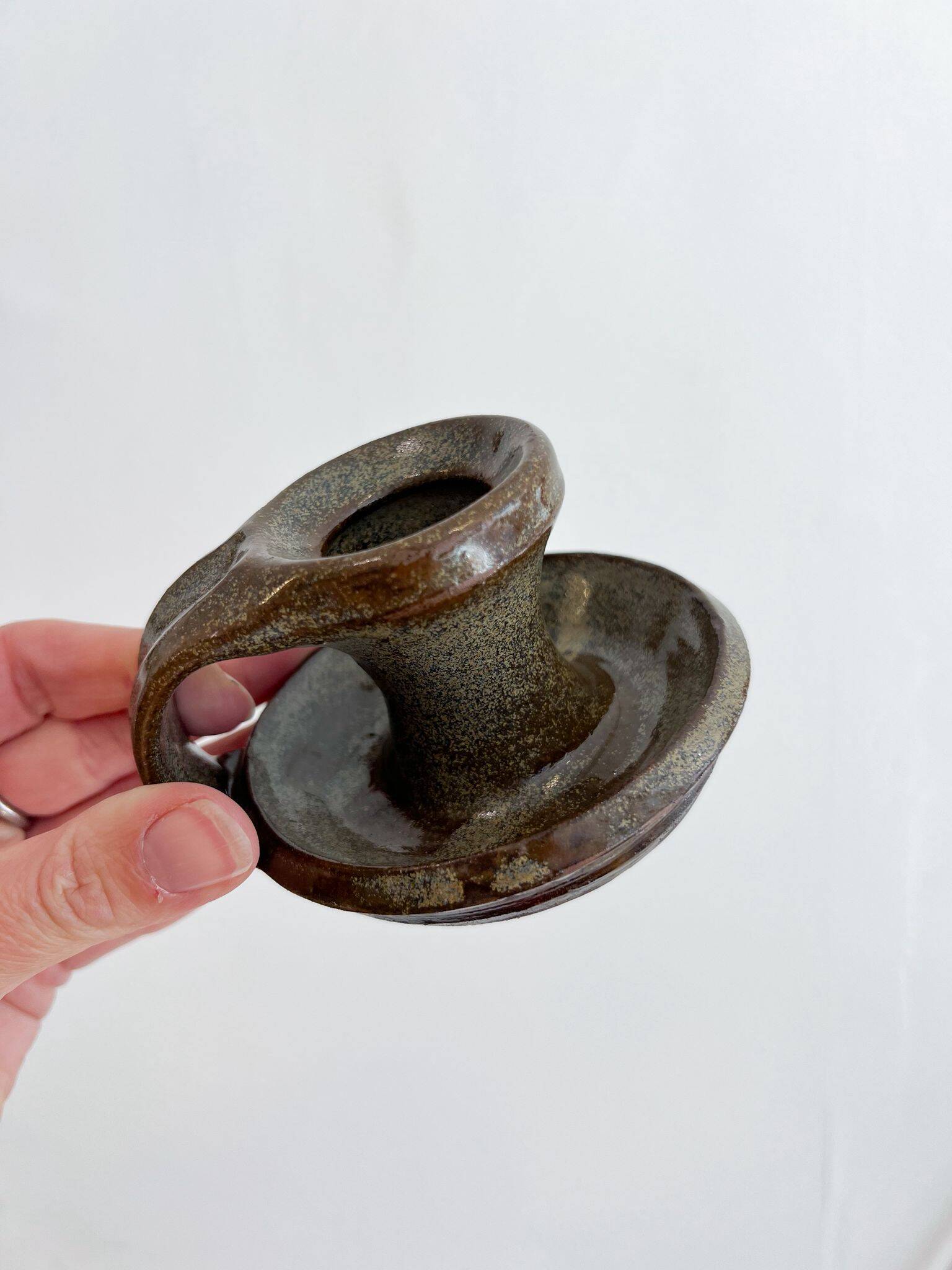 Handmade ceramic candle holder