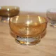 Set of 6 vintage multicoloured glass dessert bowls – 1970s