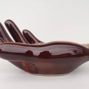 Vintage hand glazed ceramic ashtray