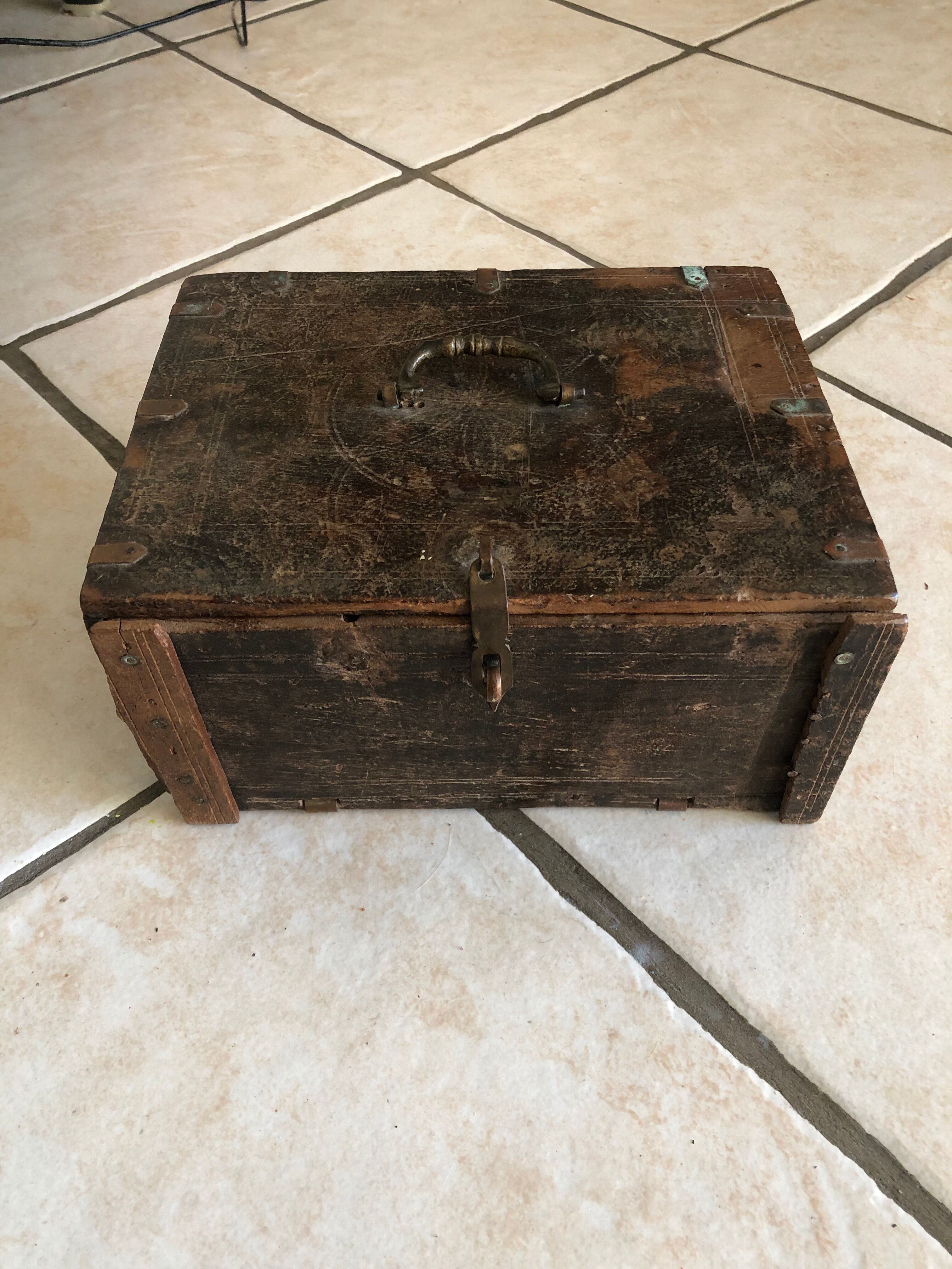 Indian wooden treasure box
