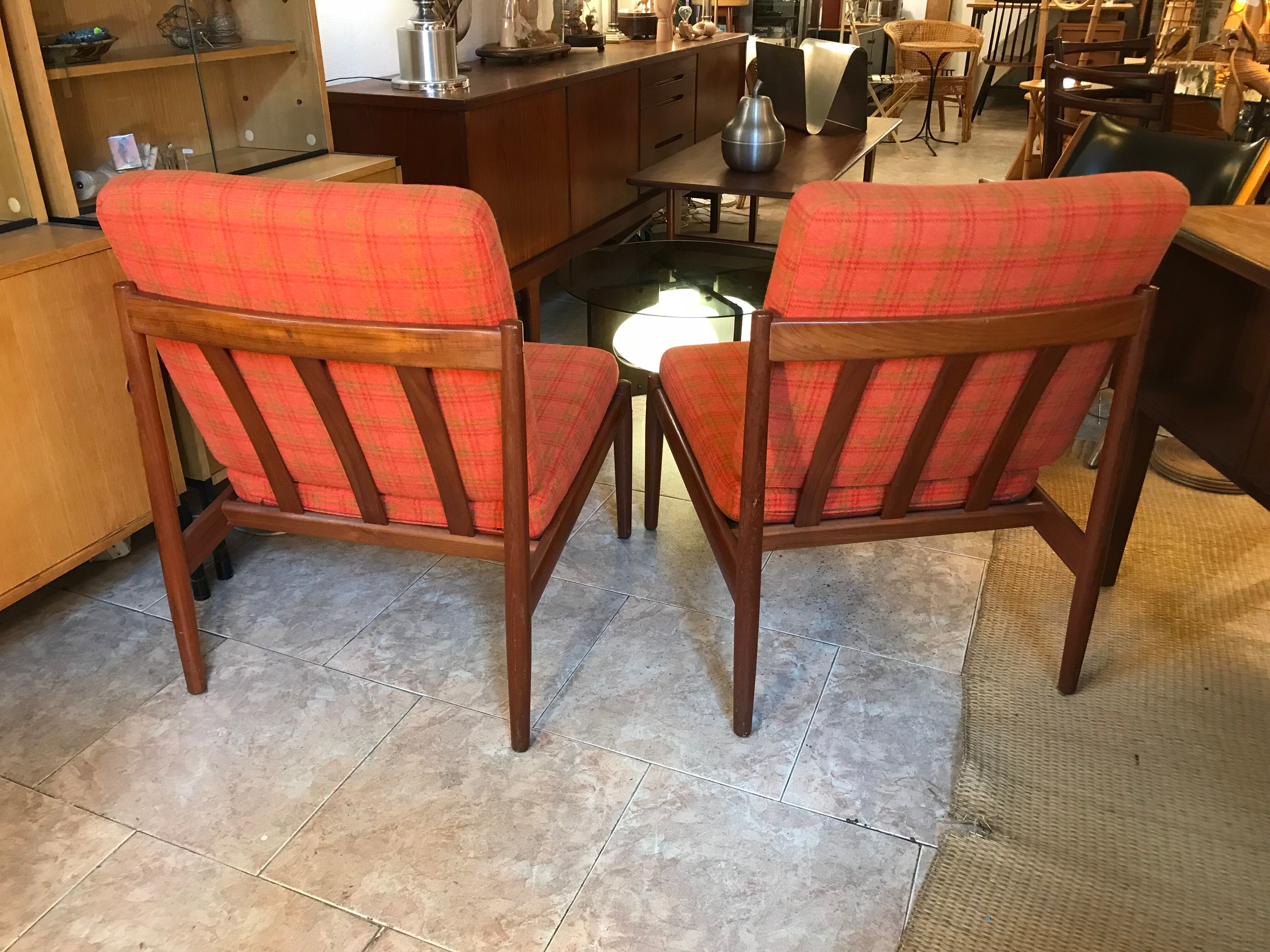 Danish fireside chairs by Arne Vodder for Glostrup 1960