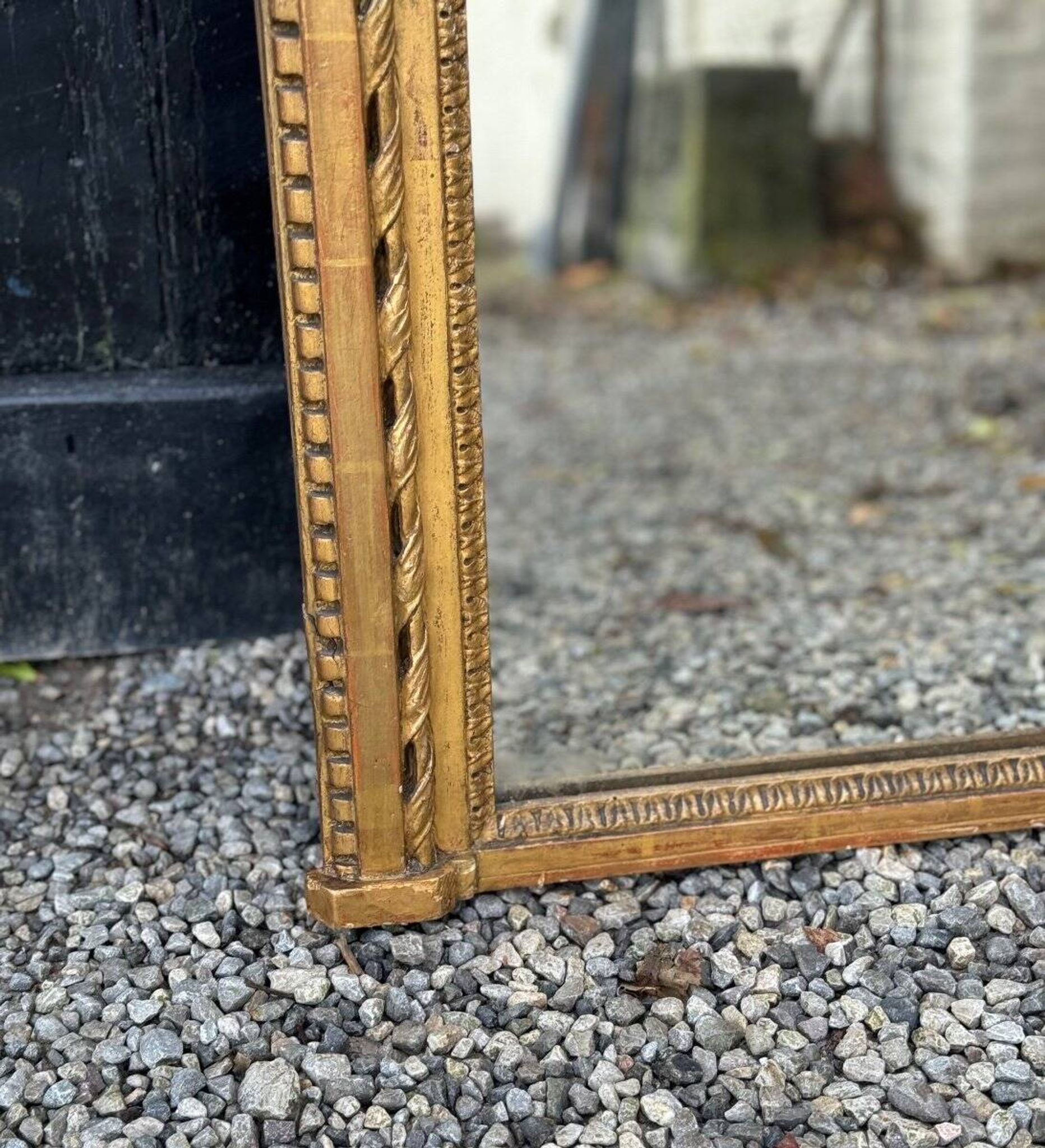 Mirror, Louis XVI Mantelpiece in Carved and Gilded Wood, 18th Century