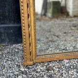 Mirror, Louis XVI Mantelpiece in Carved and Gilded Wood, 18th Century
